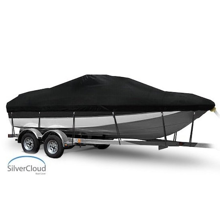 Eevelle Boat Cover DECK BOAT Modified V, Outboard Fits 23ft 6in L up to 102in W Black SCMVPD23102B-BLK